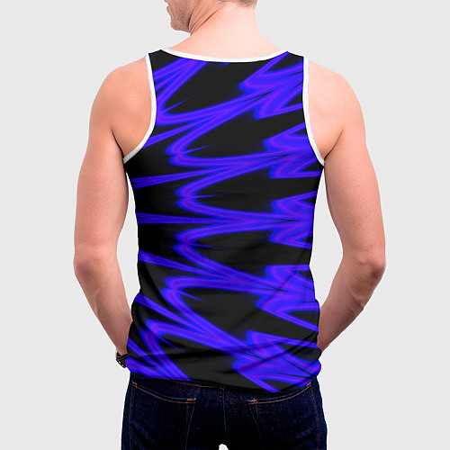 Мужская майка без рукавов Color neon blue / 3D-Белый – фото 4