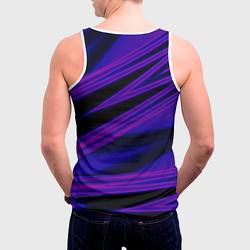 Мужская майка без рукавов Color multi-colored neon / 3D-Белый – фото 4