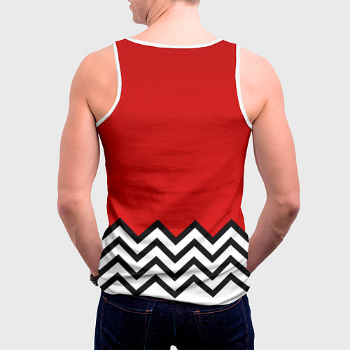 Мужская майка без рукавов Ювентус полосы спорт / 3D-Белый – фото 4