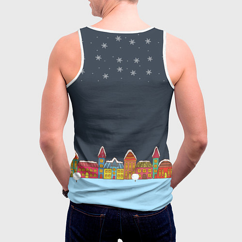 Мужская майка без рукавов Скачем в 2026 год / 3D-Белый – фото 4