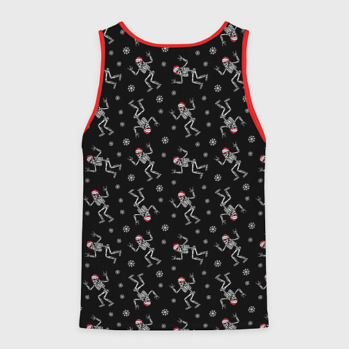 Мужская майка без рукавов Снегурочка с гитарой - Рок / 3D-Красный – фото 2