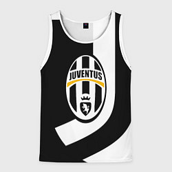 Майка-безрукавка мужская Ювентус полосы спорт линии, цвет: 3D-белый