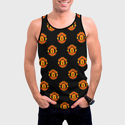 Майка-безрукавка мужская Manchester United Pattern, цвет: 3D-черный — фото 2