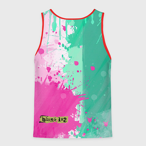 Мужская майка без рукавов Blink-182: Purple Smile / 3D-Красный – фото 2
