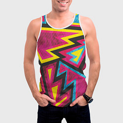 Майка-безрукавка мужская Геометрия, цвет: 3D-белый — фото 2