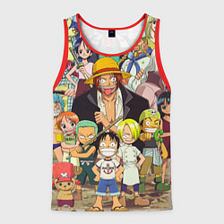 Майка-безрукавка мужская One Piece, цвет: 3D-красный