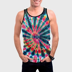 Майка-безрукавка мужская Tie dye, цвет: 3D-черный — фото 2