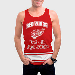 Майка-безрукавка мужская Detroit red wings, цвет: 3D-красный — фото 2