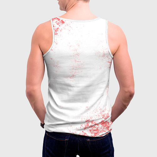 Мужская майка без рукавов Big Bang: Sit with us / 3D-Белый – фото 4