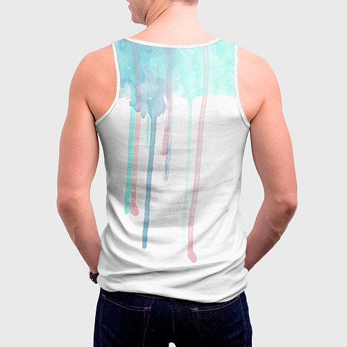 Мужская майка без рукавов Big Bang Geometry / 3D-Белый – фото 4