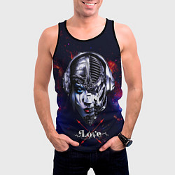 Майка-безрукавка мужская Love pirate station, цвет: 3D-черный — фото 2