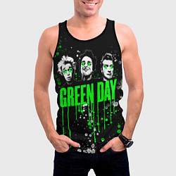 Майка-безрукавка мужская Green Day: Acid Colour, цвет: 3D-черный — фото 2