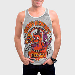Майка-безрукавка мужская Freddy Pizza, цвет: 3D-белый — фото 2
