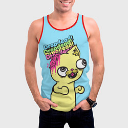 Майка-безрукавка мужская Drop Dead: Wild Cat, цвет: 3D-красный — фото 2