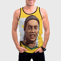 Майка-безрукавка мужская Ronaldinho Art, цвет: 3D-черный — фото 2