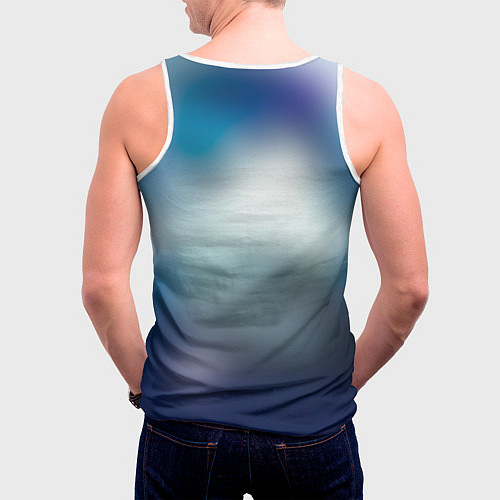 Мужская майка без рукавов Бездомный бог / 3D-Белый – фото 4