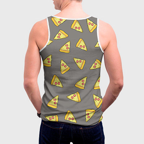 Мужская майка без рукавов No drama / 3D-Белый – фото 4