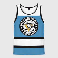 Майка-безрукавка мужская Pittsburgh Penguins: White, цвет: 3D-черный