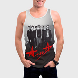 Майка-безрукавка мужская АлисА: Трасса E95, цвет: 3D-белый — фото 2