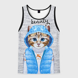 Мужская майка без рукавов Модная киска