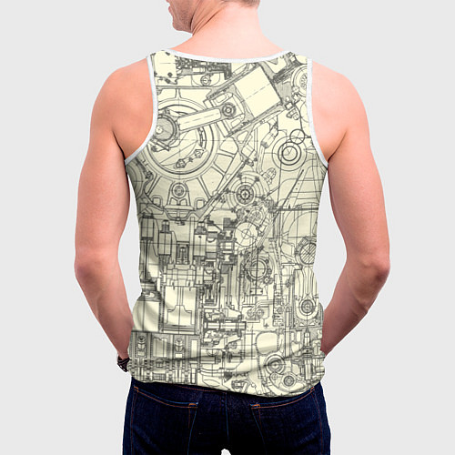 Мужская майка без рукавов Лучший инженер / 3D-Белый – фото 4