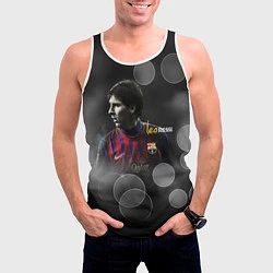 Майка-безрукавка мужская Leo Messi, цвет: 3D-белый — фото 2