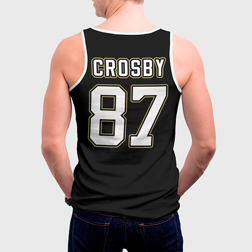 Мужская майка без рукавов Pittsburgh Penguins: Crosby / 3D-Белый – фото 4