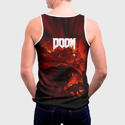 Мужская майка без рукавов DOOM: 2016 / 3D-Белый – фото 4