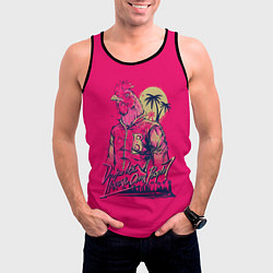 Майка-безрукавка мужская Hooking Over People?, цвет: 3D-черный — фото 2