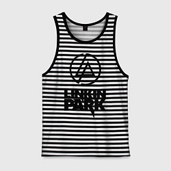 Майка мужская хлопок Linkin Park, цвет: черная тельняшка