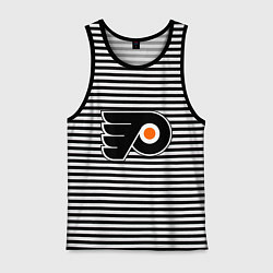 Майка мужская хлопок Philadelphia Flyers, цвет: черная тельняшка