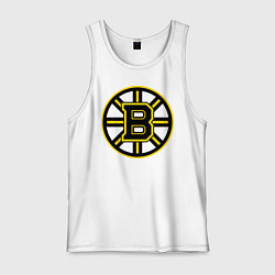 Майка мужская хлопок Boston Bruins, цвет: белый