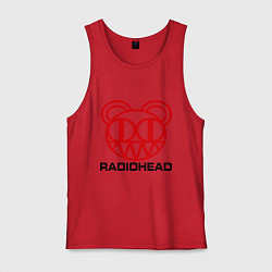Майка мужская хлопок Radiohead, цвет: красный