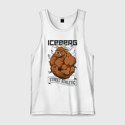 Майка мужская хлопок Iceberg: Street Athletic, цвет: белый