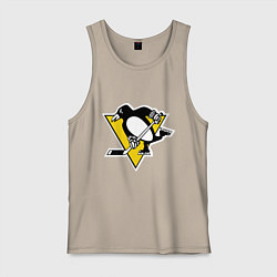 Майка мужская хлопок Pittsburgh Penguins: Malkin 71, цвет: миндальный
