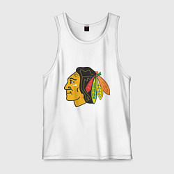 Майка мужская хлопок Chicago Blackhawks, цвет: белый