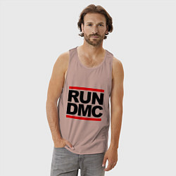 Майка мужская хлопок Run DMC, цвет: пыльно-розовый — фото 2