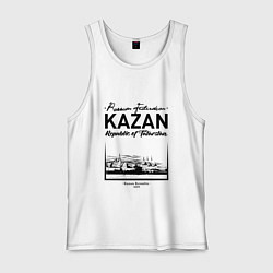 Майка мужская хлопок Kazan: Republic of Tatarstan, цвет: белый