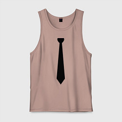 Майка мужская хлопок Галстук, цвет: пыльно-розовый