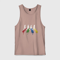 Майка мужская хлопок Beatles Color, цвет: пыльно-розовый