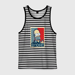 Майка мужская хлопок D'oh Poster, цвет: черная тельняшка