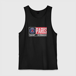 Майка мужская хлопок Paris Saint-Germain - New collections, цвет: черный