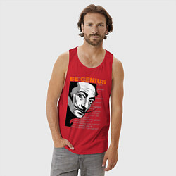 Майка мужская хлопок Dali: Be Genius, цвет: красный — фото 2