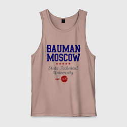Майка мужская хлопок Bauman STU, цвет: пыльно-розовый