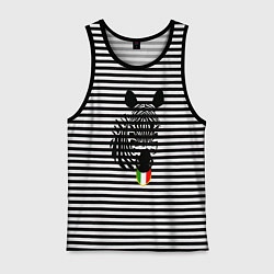 Майка мужская хлопок Juventus Zebra, цвет: черная тельняшка