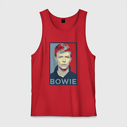 Майка мужская хлопок Bowie Poster, цвет: красный