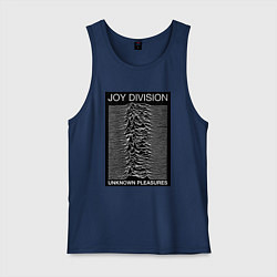 Майка мужская хлопок Joy Division: Unknown Pleasures, цвет: тёмно-синий