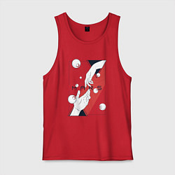 Майка мужская хлопок Mars, цвет: красный