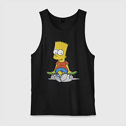 Мужская майка Барт на скейте