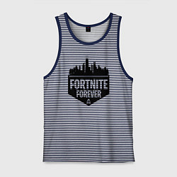 Майка мужская хлопок Fortnite Forever, цвет: синяя тельняшка